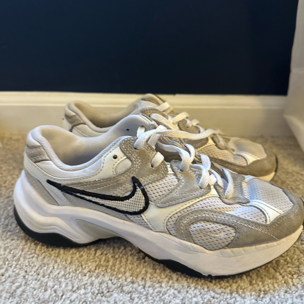 Nike Kids White and Gray Sneakers